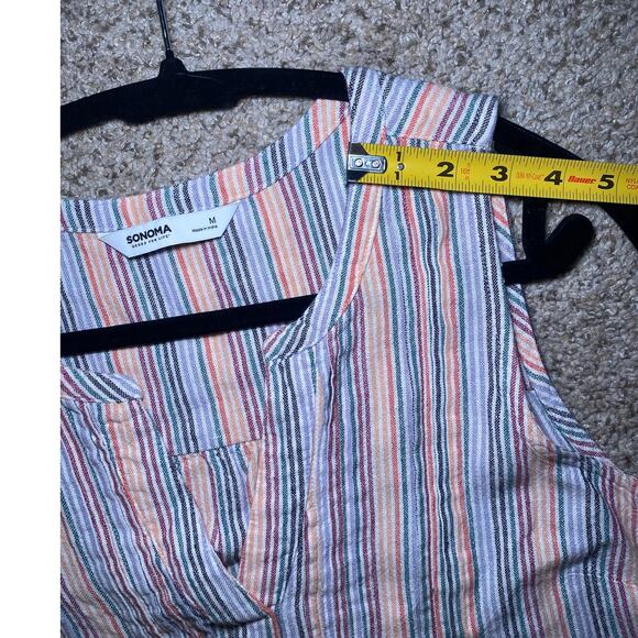 Sonoma - Multicolor Striped Tank Dress With Pockets - NWT - Picture 7 of 10